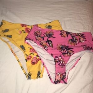 High waisted bikini bottoms
